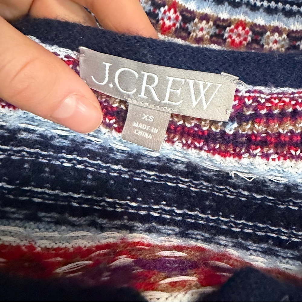NWOT j crew Fair Isle lady jacket in boiled wool blend - Picture 2 of 3